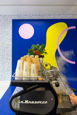 One for the Road pop-up coffee bar combines art, design, and coffee in a dynamic urban setting before matter, architecture & interior design studio Frankfurt am Main