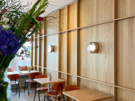 Bon'gu’s calming and refined dining experience created through thoughtful design and natural ´. materials. Natural wood panels at Bon'gu adding warmth and sophistication to the dining space. before matter interior design frankfurt before matter, architecture & interior design studio Frankfurt am Main