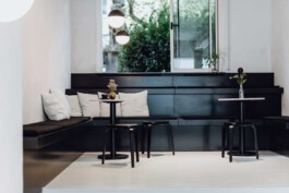 Open layout design of Drei Kaffeebar for a welcoming and interactive coffee experience before matter, architecture & interior design studio Frankfurt am Main